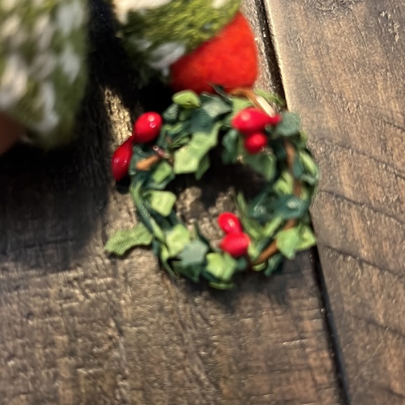 NWOT - weighted reindeer ornaments with adorable knit sweater and scarf Set of 2 - Picture 4 of 6